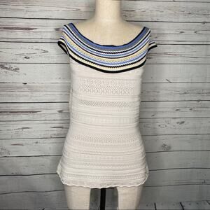 WHBM White House Black Market Off the Shoulders Knit Top sz XS